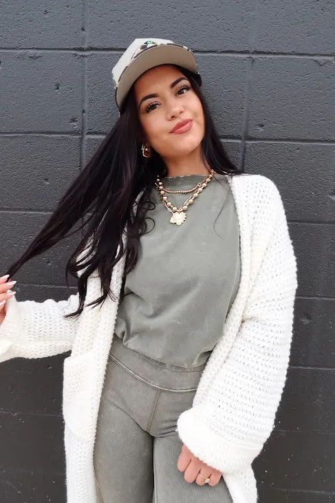 Chunky Knit Open-Front Cardigan