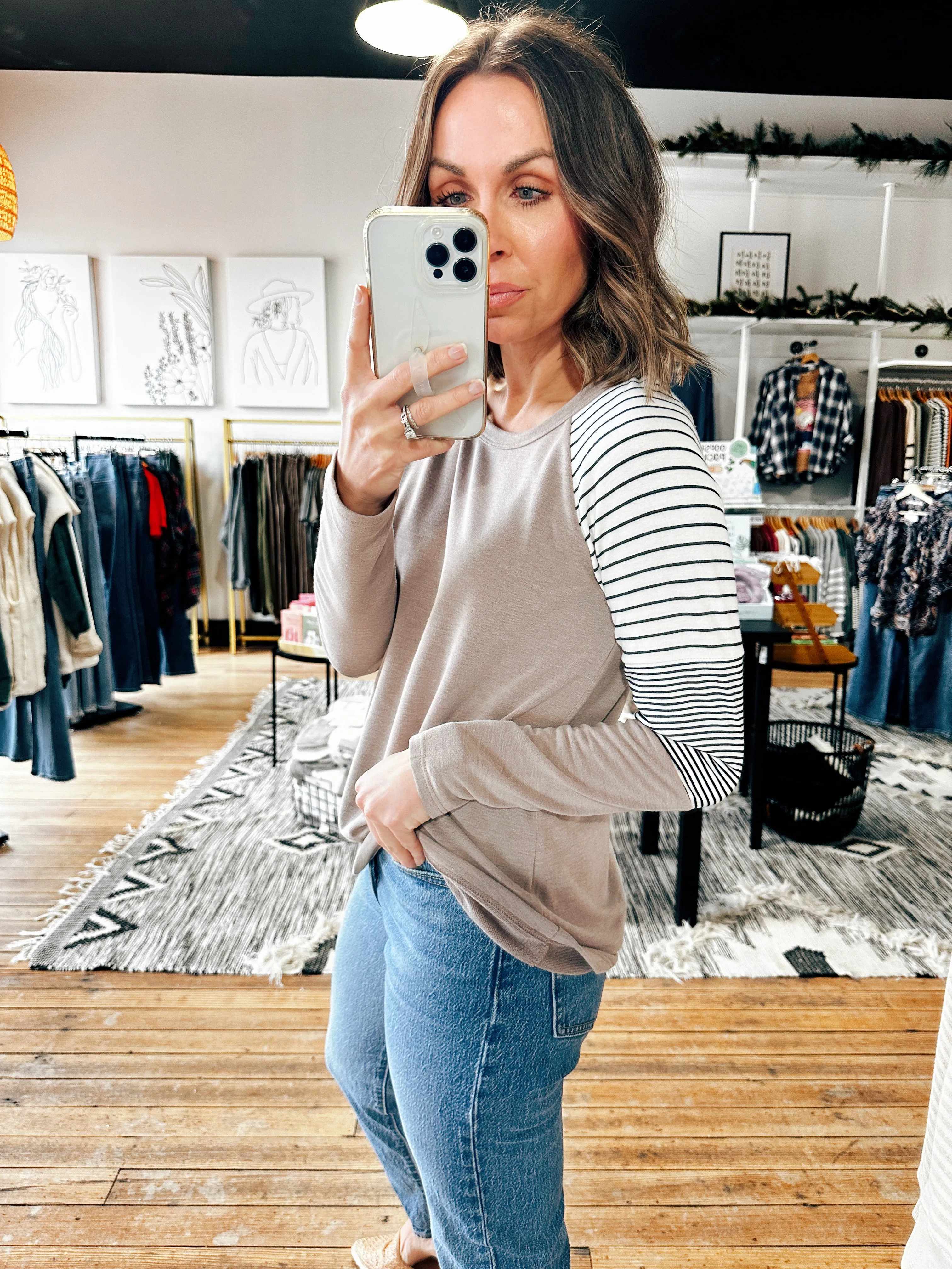 Cocoa Wide-Neck Top