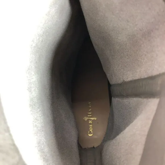 Cole Haan Leather Suede Boots Gray with Heels Womens Size 9B