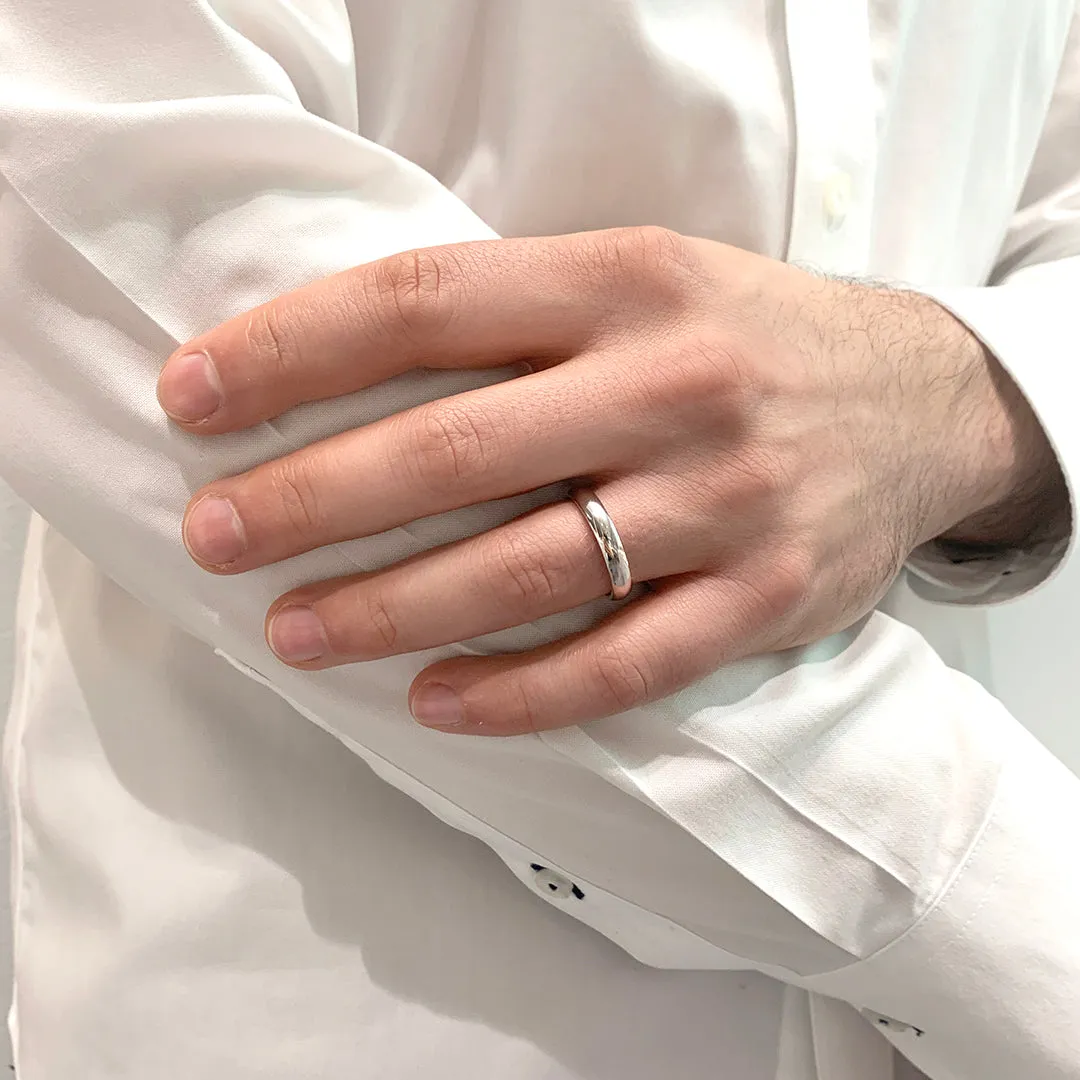 Comfort Fit Domed Wedding Band 4mm