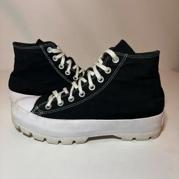 Converse Chuck Taylor All Star Lugged High Women’s Size 10 Black White Platform