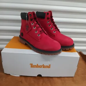 COPY - Timberland 6 inch boots kids size 5. Red