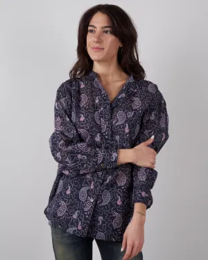 cotton mexika top - faded night