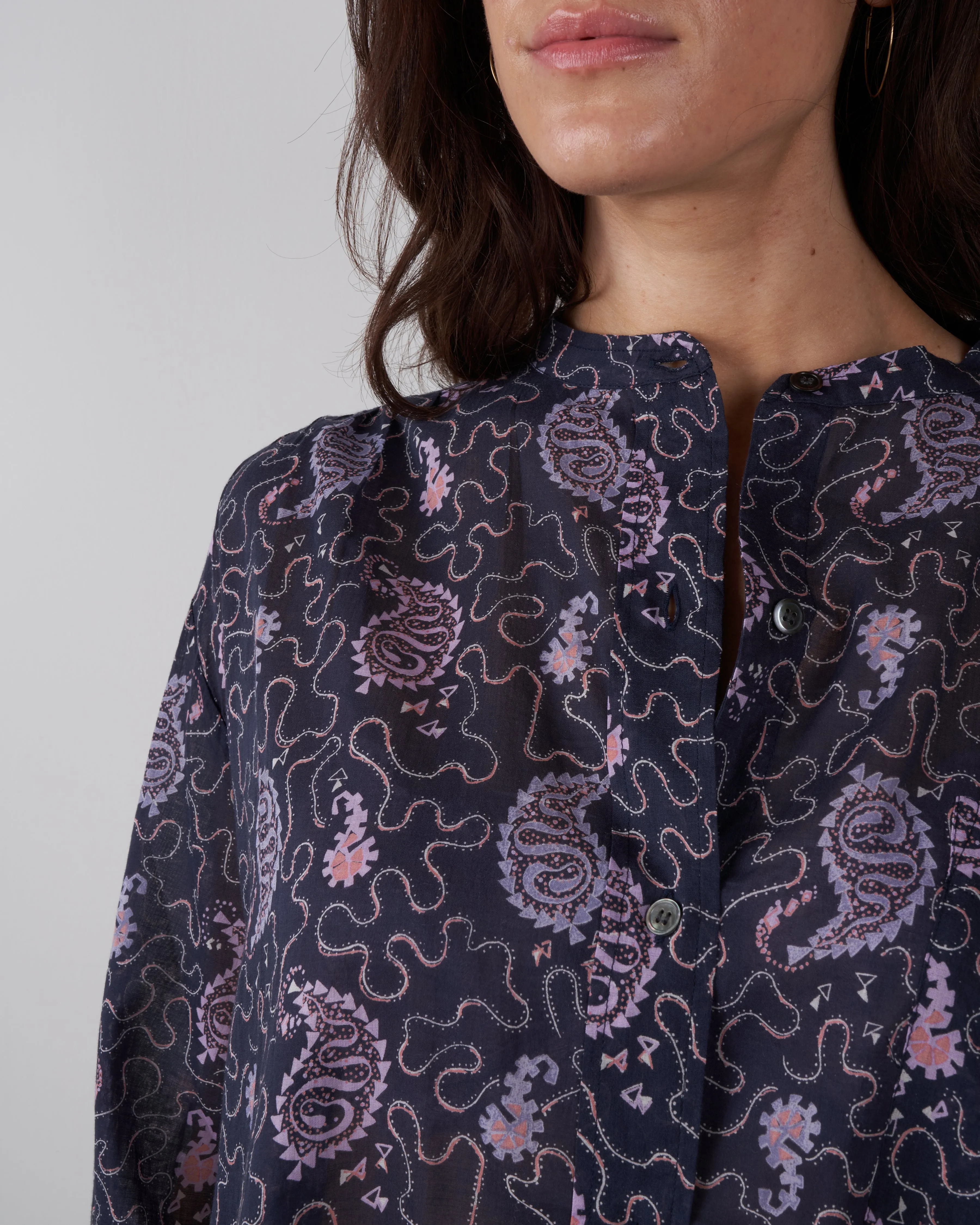 cotton mexika top - faded night