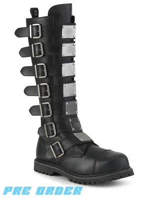 DEMONIA RIOT-21MP - BLACK VEGAN LEATHER ✰ PRE ORDER ✰