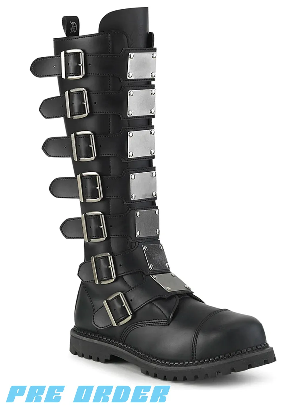 DEMONIA RIOT-21MP - BLACK VEGAN LEATHER ✰ PRE ORDER ✰