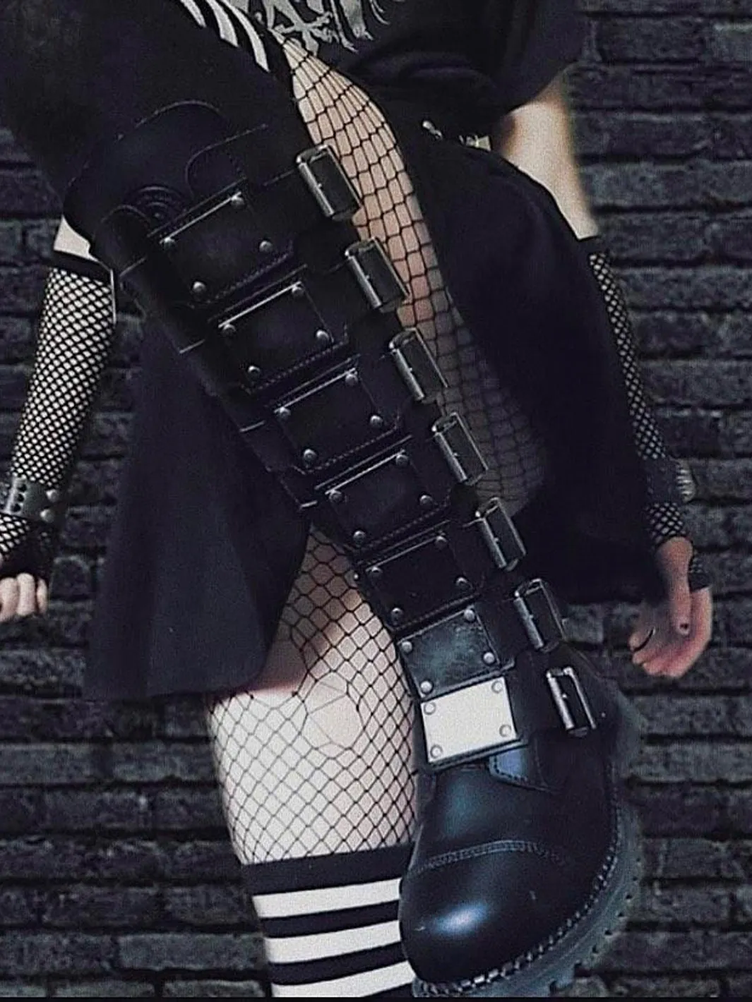 DEMONIA RIOT-21MP - BLACK VEGAN LEATHER ✰ PRE ORDER ✰