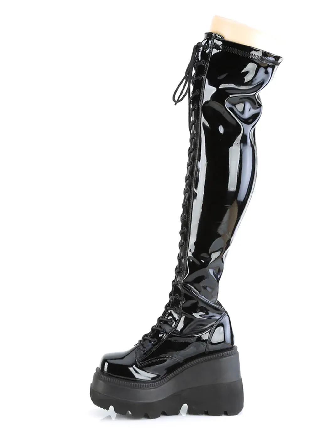 DEMONIA SHAKER-374 - BLACK PATENT ✰ PRE ORDER ✰