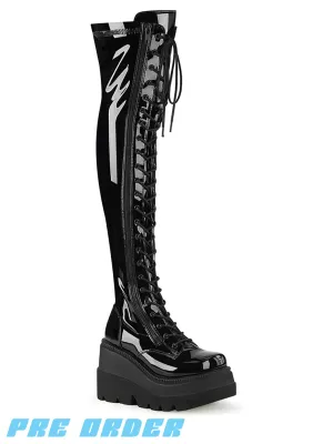 DEMONIA SHAKER-374 - BLACK PATENT ✰ PRE ORDER ✰
