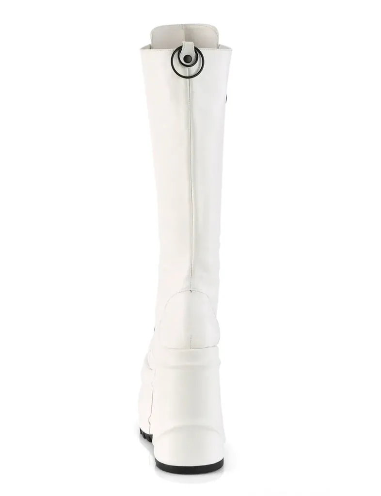 DEMONIA WAVE-200 - WHITE VEGAN LEATHER ✰ PRE ORDER ✰
