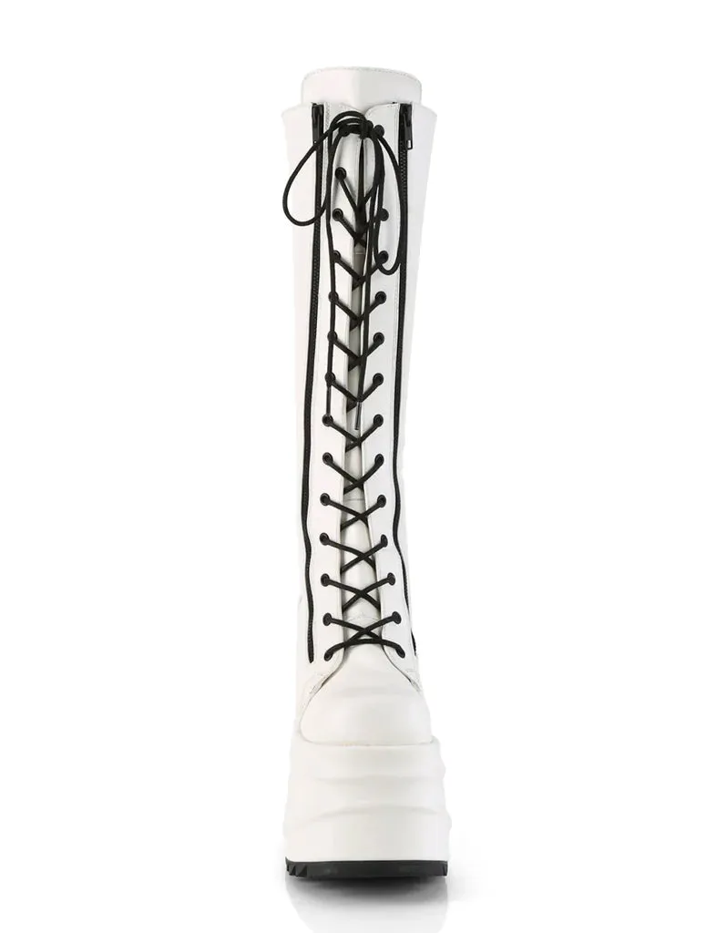 DEMONIA WAVE-200 - WHITE VEGAN LEATHER ✰ PRE ORDER ✰