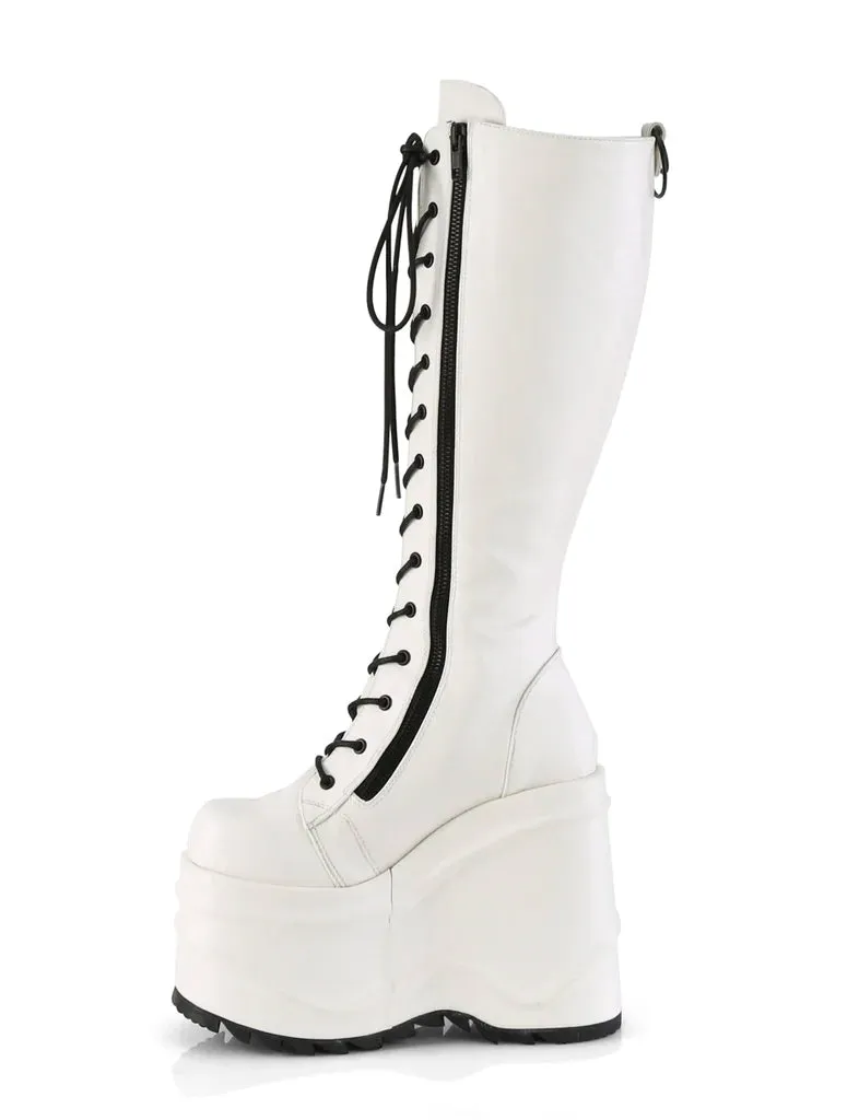 DEMONIA WAVE-200 - WHITE VEGAN LEATHER ✰ PRE ORDER ✰