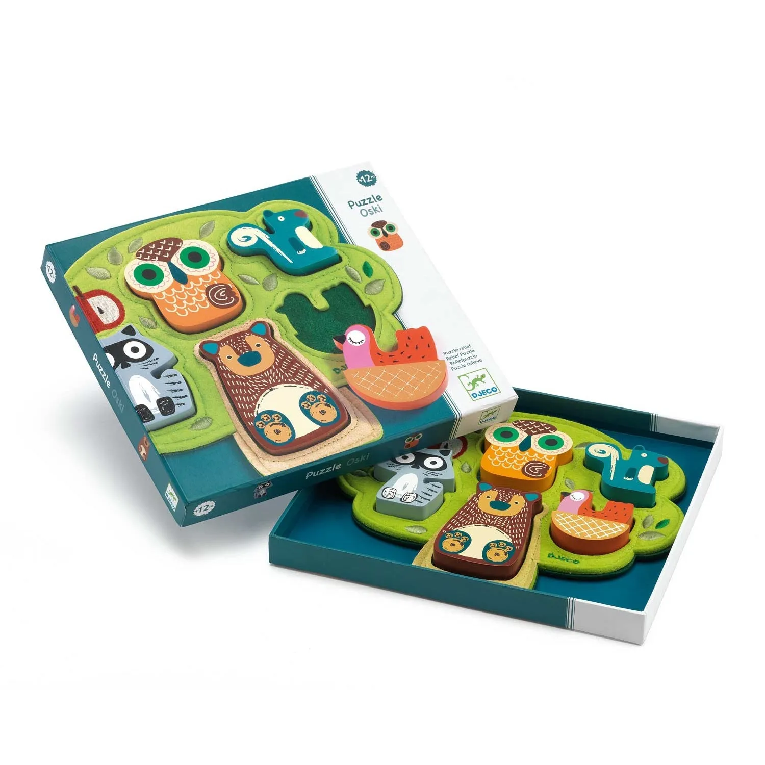 DJECO Oski 5 Piece Wood & Felt Puzzle