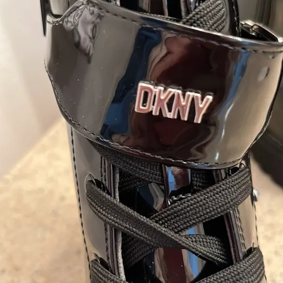 DKNY brand size 5 black zip closure boots- NWT