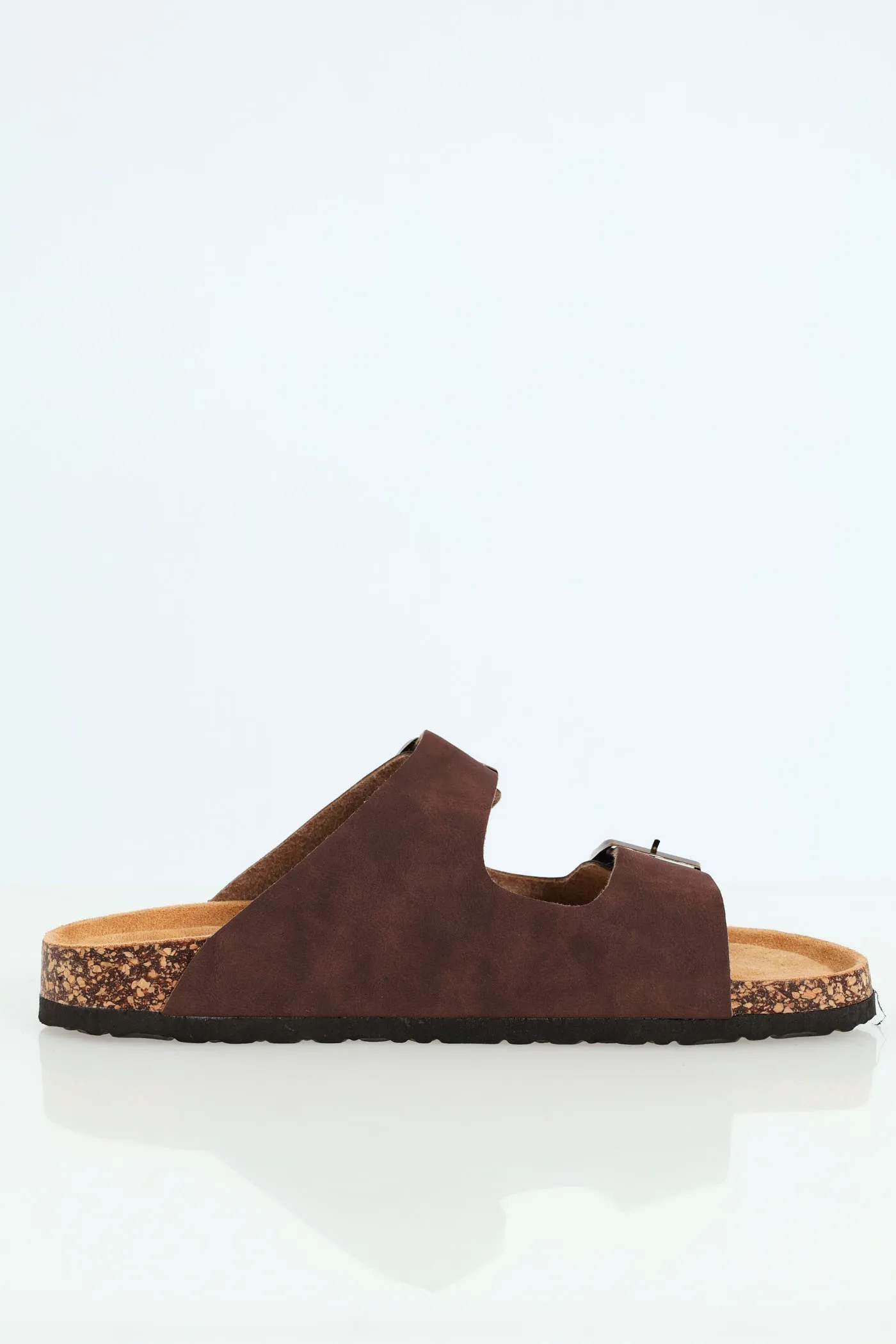 Double Buckle Comfort Sandal - Chocolate