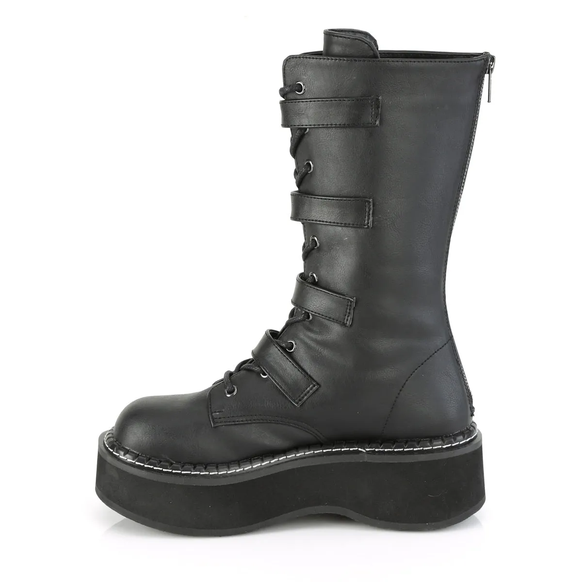 EMILY-322  Black Vegan Leather
