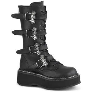 EMILY-322  Black Vegan Leather