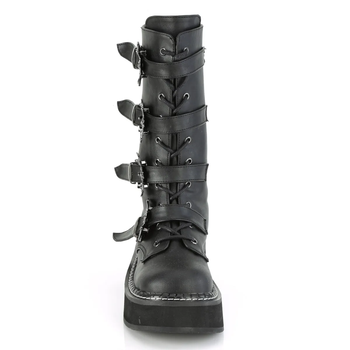 EMILY-322  Black Vegan Leather