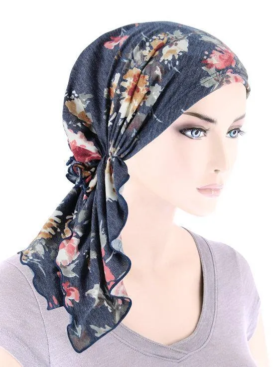 FERDINAND'S TURBANS - comfortable breathable cotton pre-tied scarf - MADE IN USA