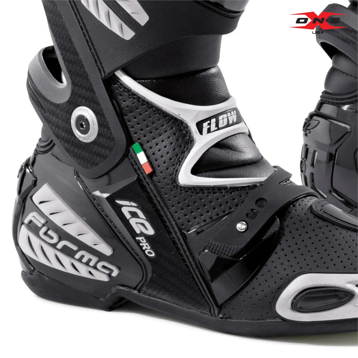 Forma Ice Pro-Flow Road Racing Boots - Black / White