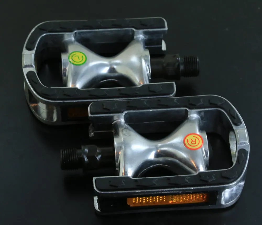 FP-920B Bicycle Bike Pedals Right / Left Aluminum Platform 9/16" Spindle NEW