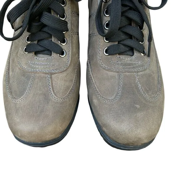 GDEFY Versoshock Trampoline Technology Olive Green Men's Leather Sneakers 8