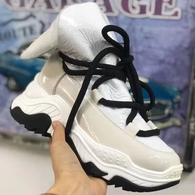 Genuine Leather Female Snow Boots Winter Boots women flat Plus velvet Ankle boots Non-slip Keep warm wool Women's sneakers