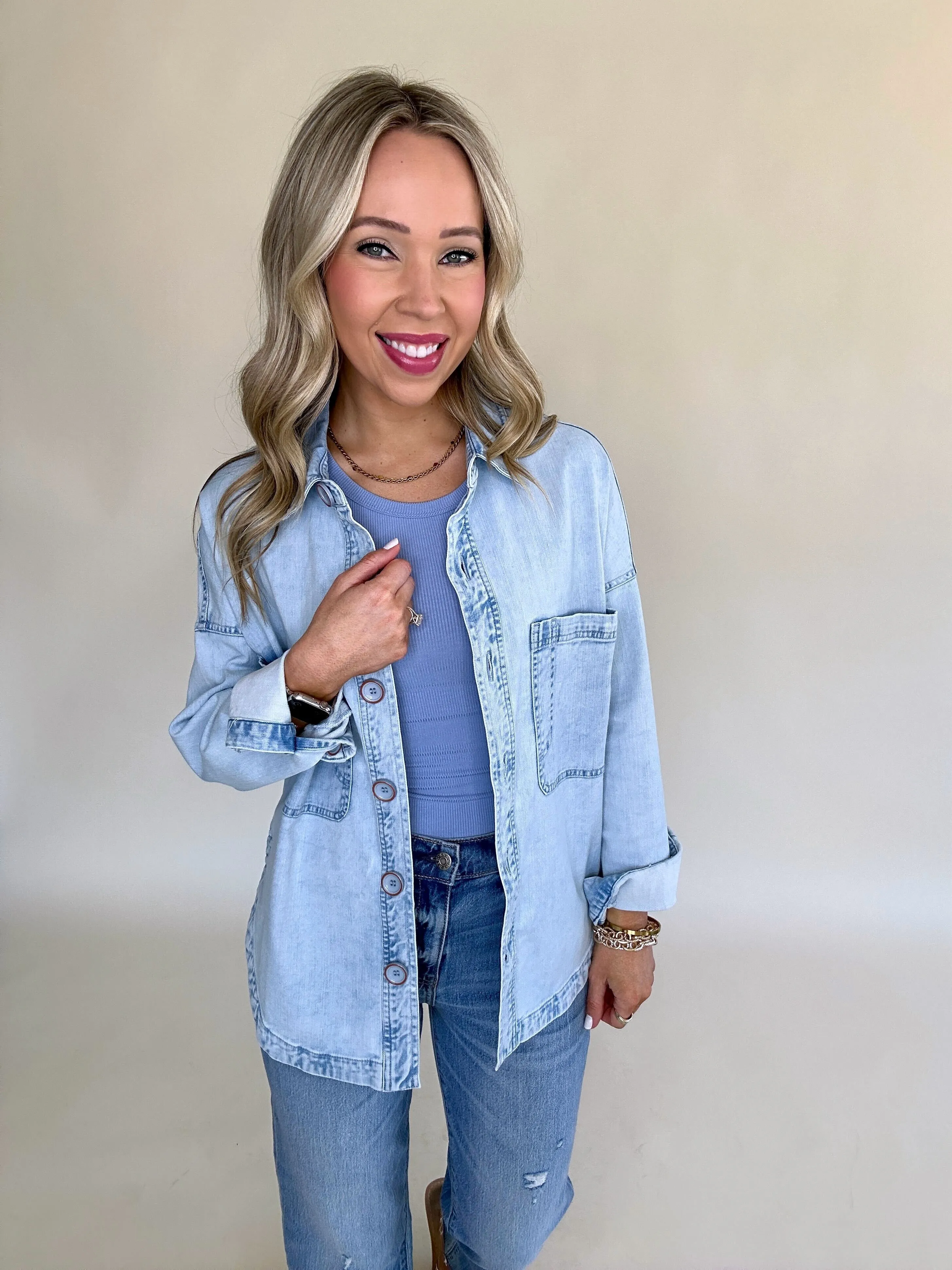 Gina Denim Shirt Jacket