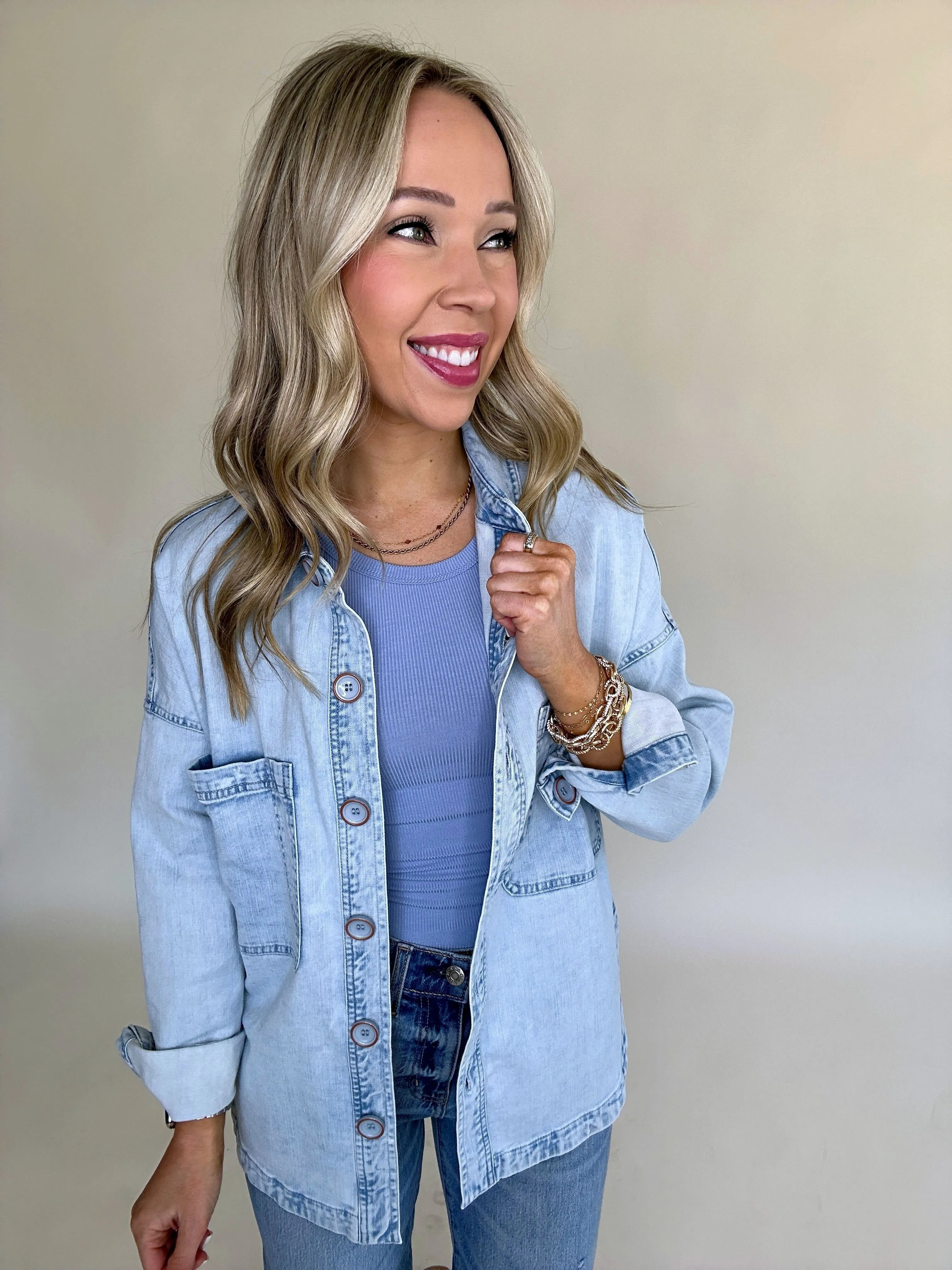Gina Denim Shirt Jacket