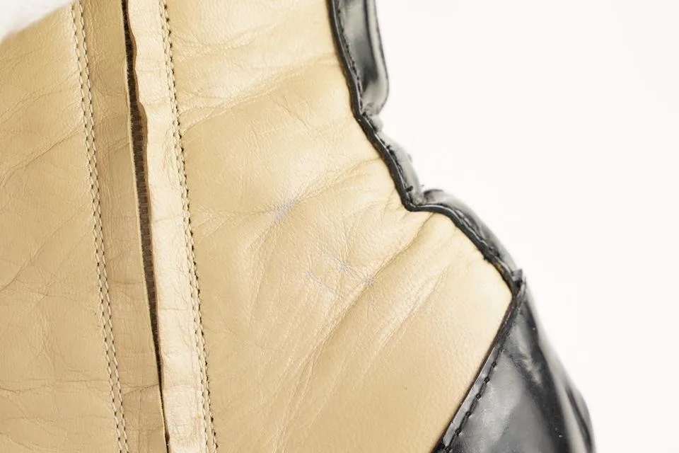 Giuseppe Zanotti Beige x Black Diva 90 High Boots 490giu34