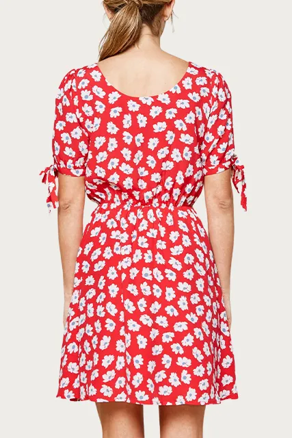 GOOD GRACE FLORAL-PRINT MODAL-BLEND MINI DRESS