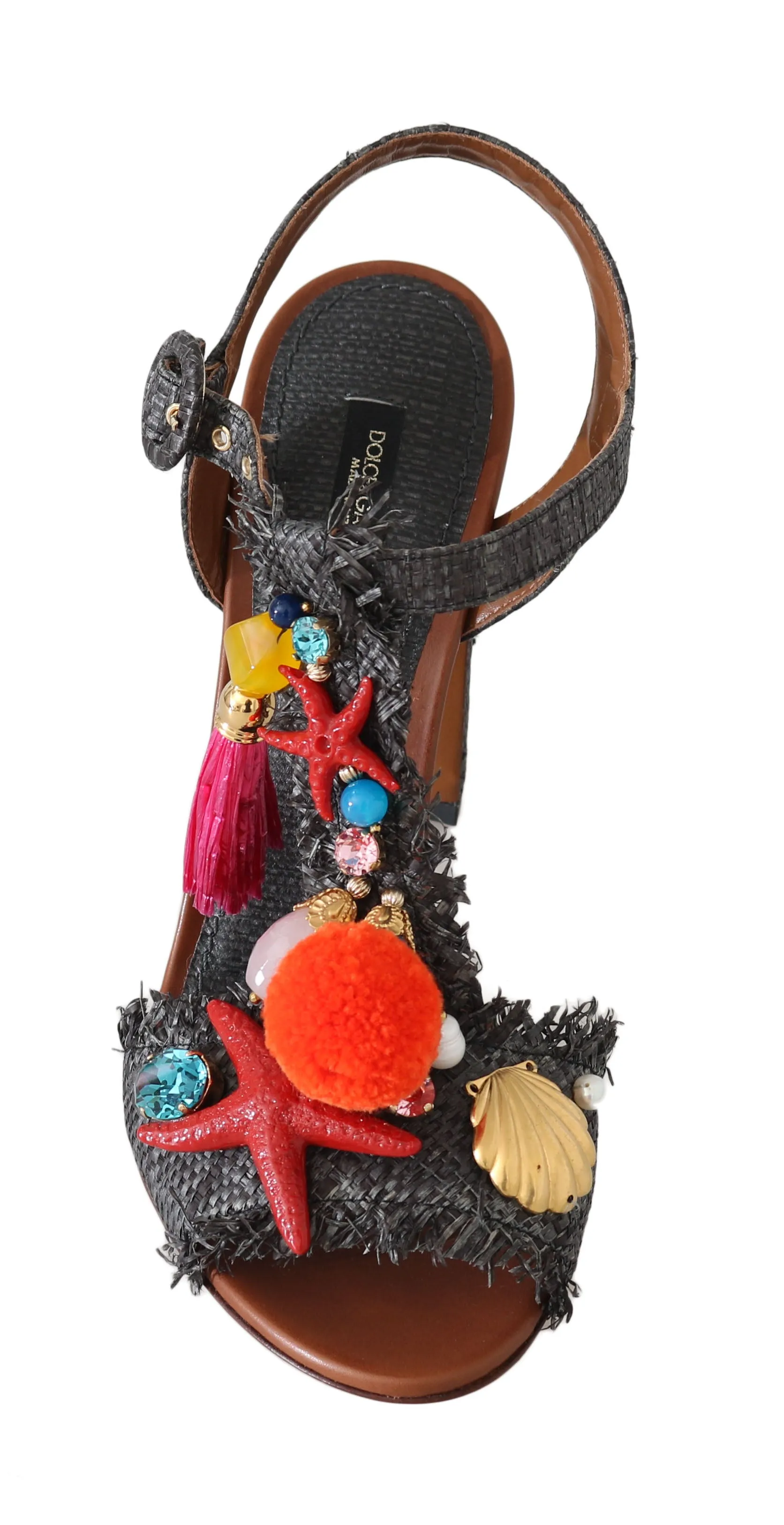 Gray Straw MARINA Sea Star Sandals
