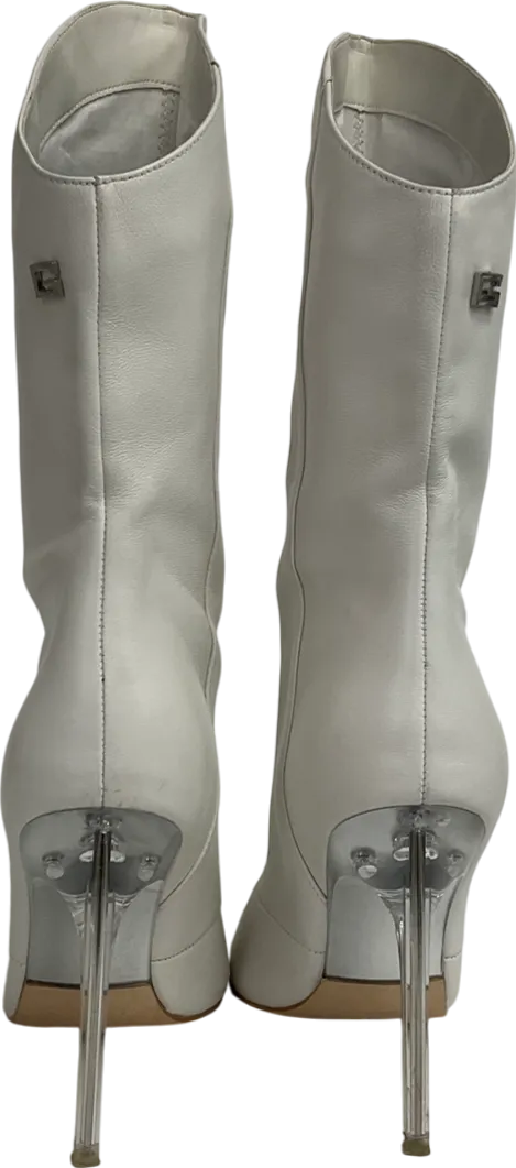 Guess White Knee High Boots UK 4