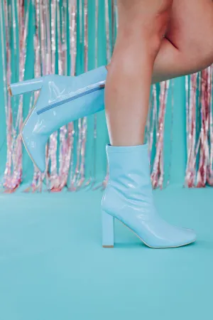 Harlow Zip Up Ankle Boots - Blue