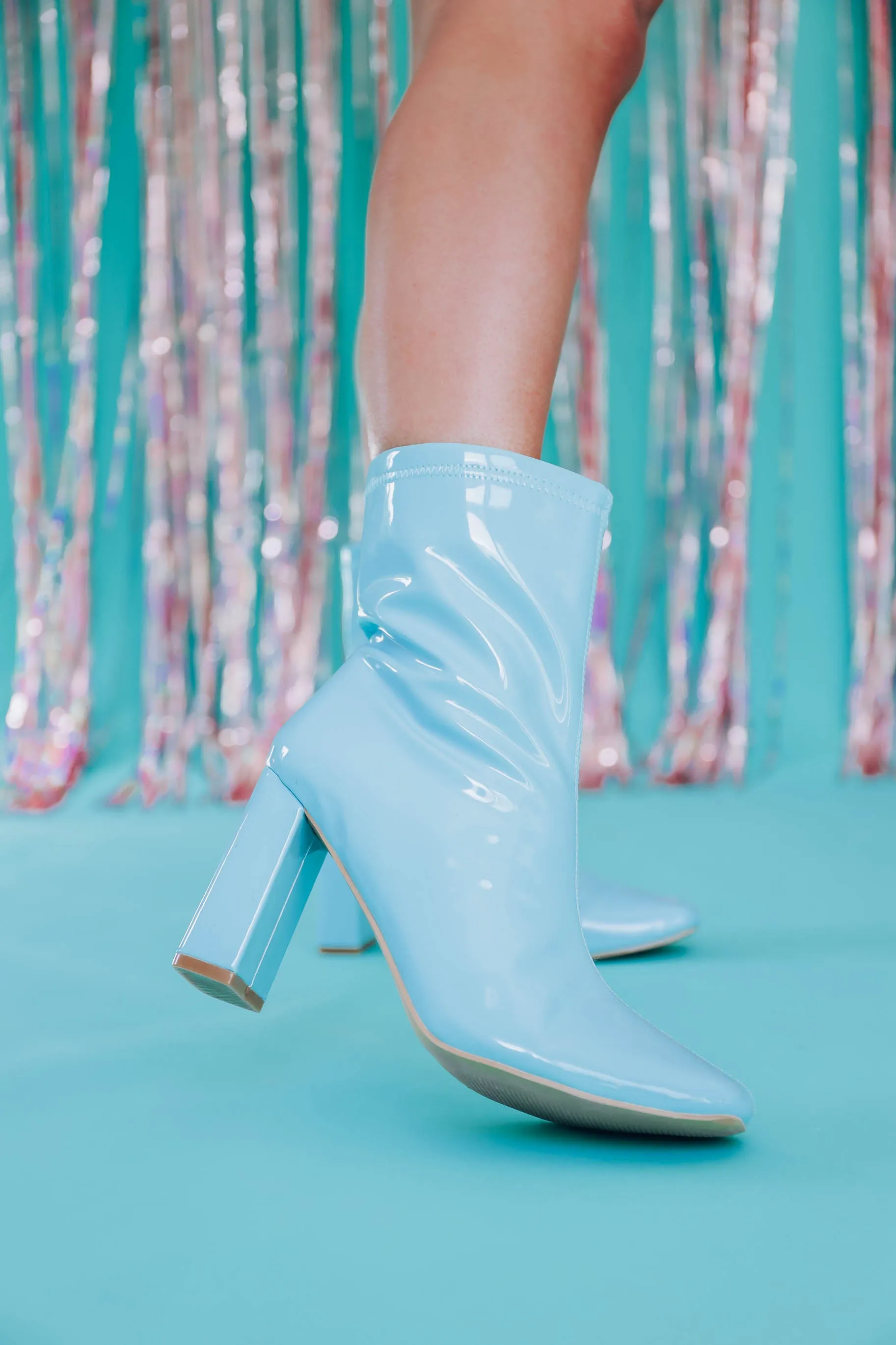 Harlow Zip Up Ankle Boots - Blue