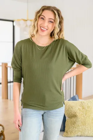 Hazel Blues® | A Day Together Long Sleeve Top in Olive