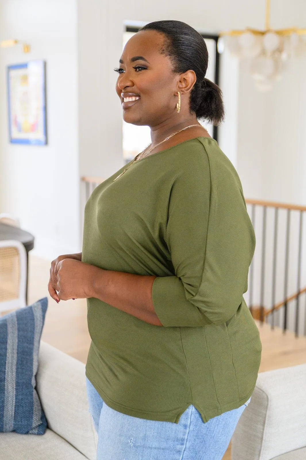 Hazel Blues® | A Day Together Long Sleeve Top in Olive