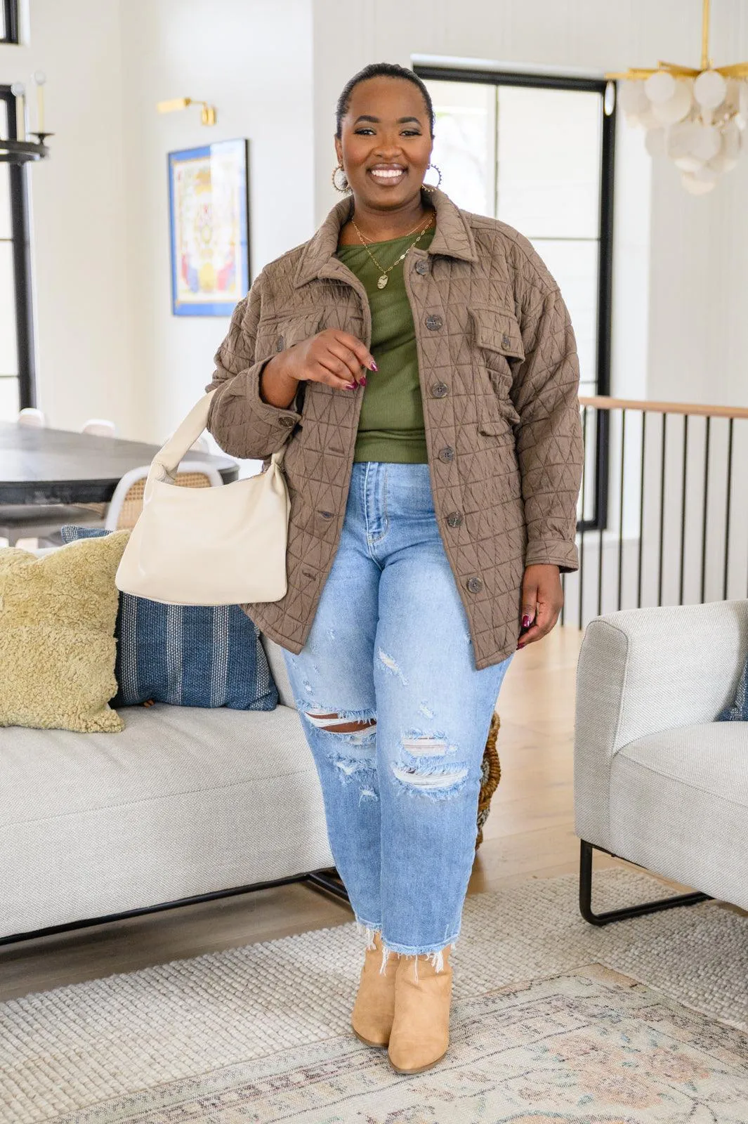 Hazel Blues® | A Day Together Long Sleeve Top in Olive