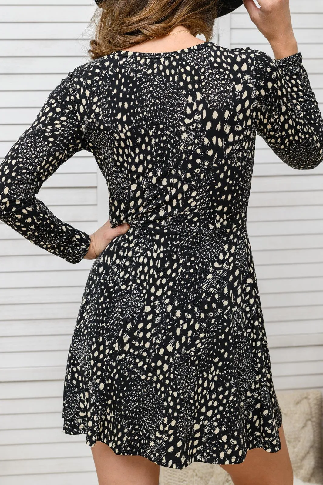 Hazel Blues® | Fay Long Sleeve V Neck Skort Dress