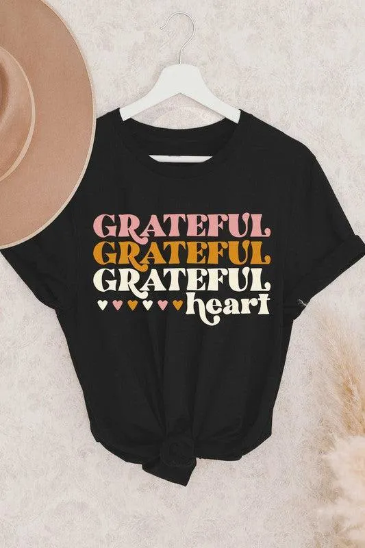 Hazel Blues® | Grateful Heart Graphic T-Shirt In Black