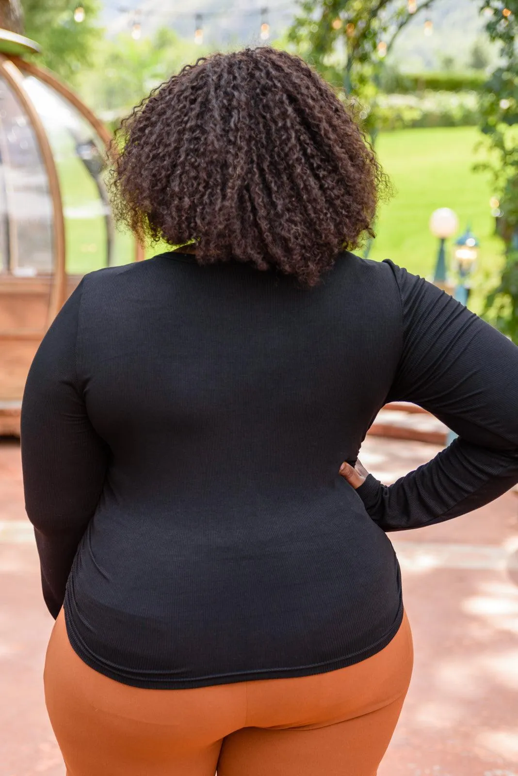 Hazel Blues® | Here For It Long Sleeve Ribbed Crop Top