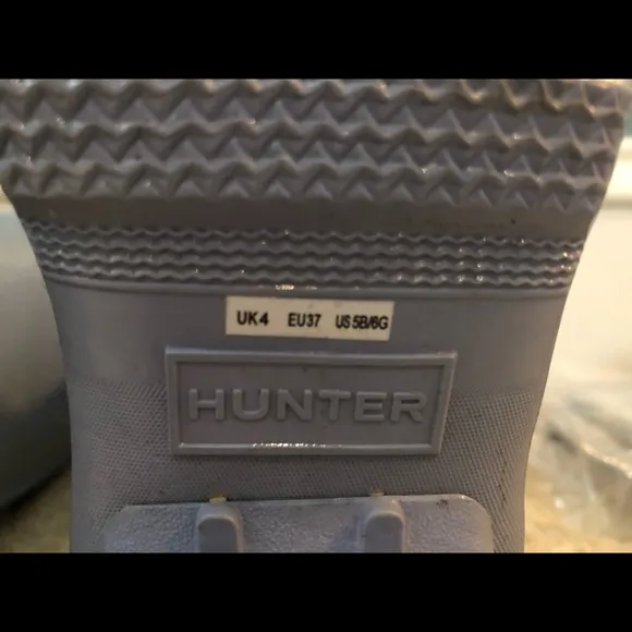 Hunter Girl youth size us6 boots blue glitter