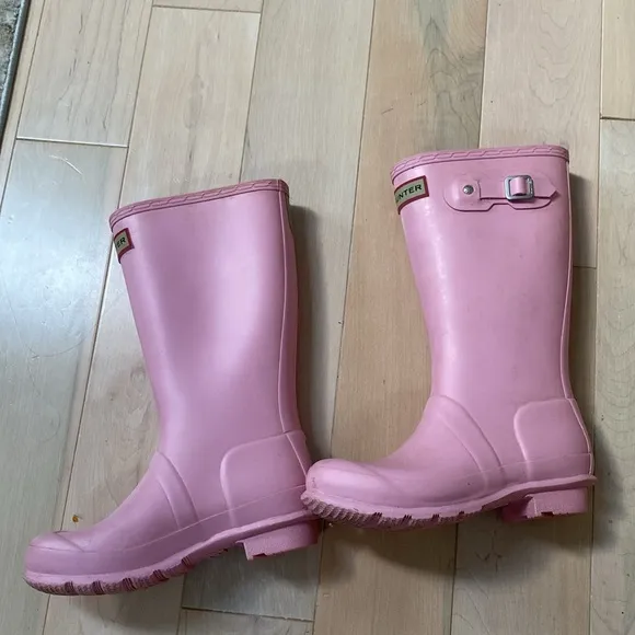 Hunter girls pink boots
