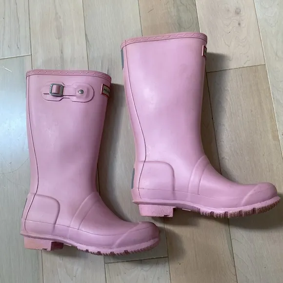 Hunter girls pink boots