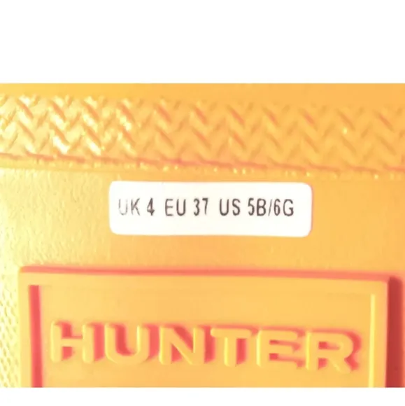 Hunter Original Kids Rain Boots Size US 5B / 6G Navy &amp; Orange