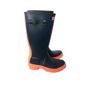 Hunter Original Kids Rain Boots Size US 5B / 6G Navy &amp; Orange