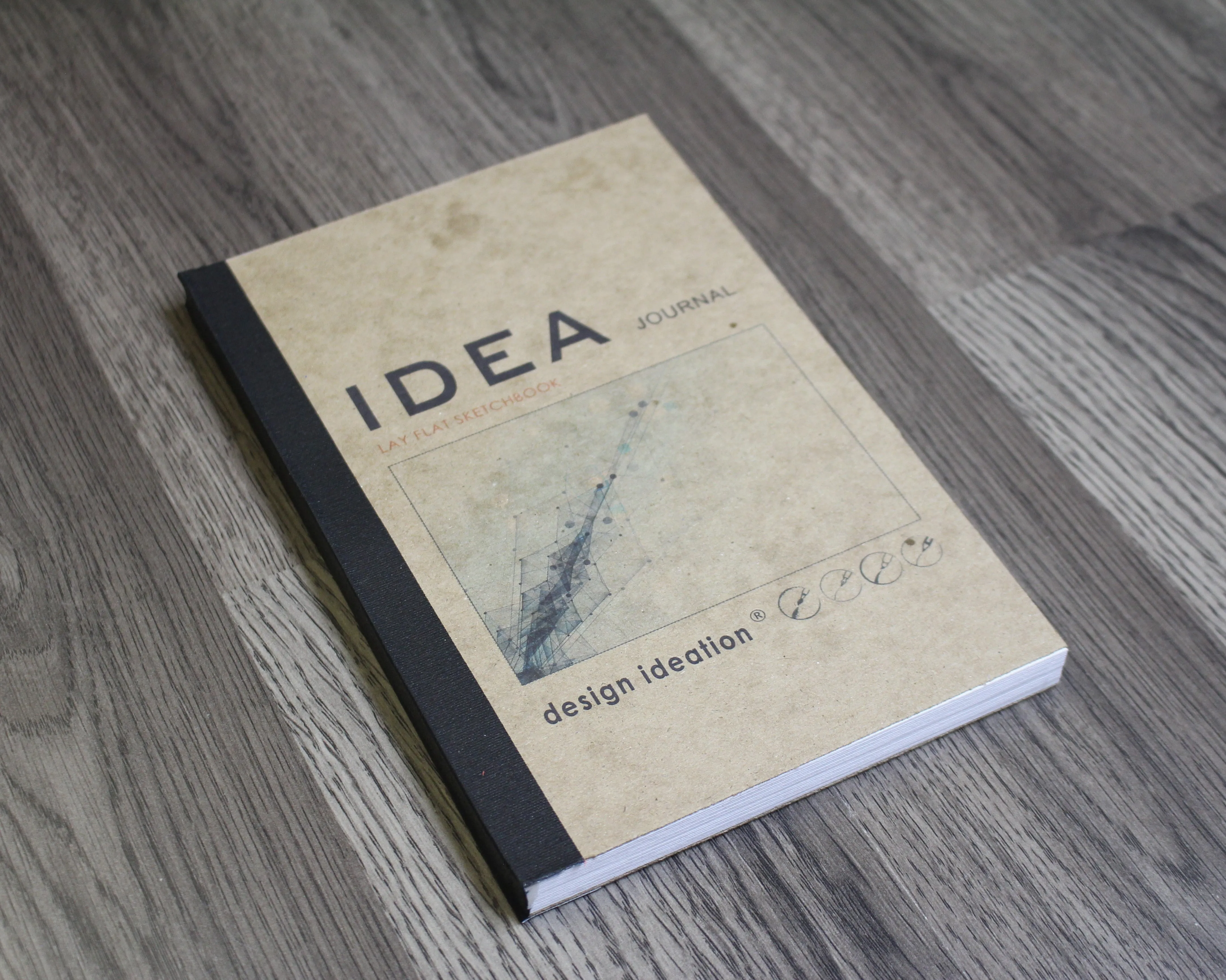 IDEA JOURNAL LAY FLAT Sketchbook. Removable sheet, journal style sketchbook. Multi-media. (5.5” x 8.5”) LF-50100-LS