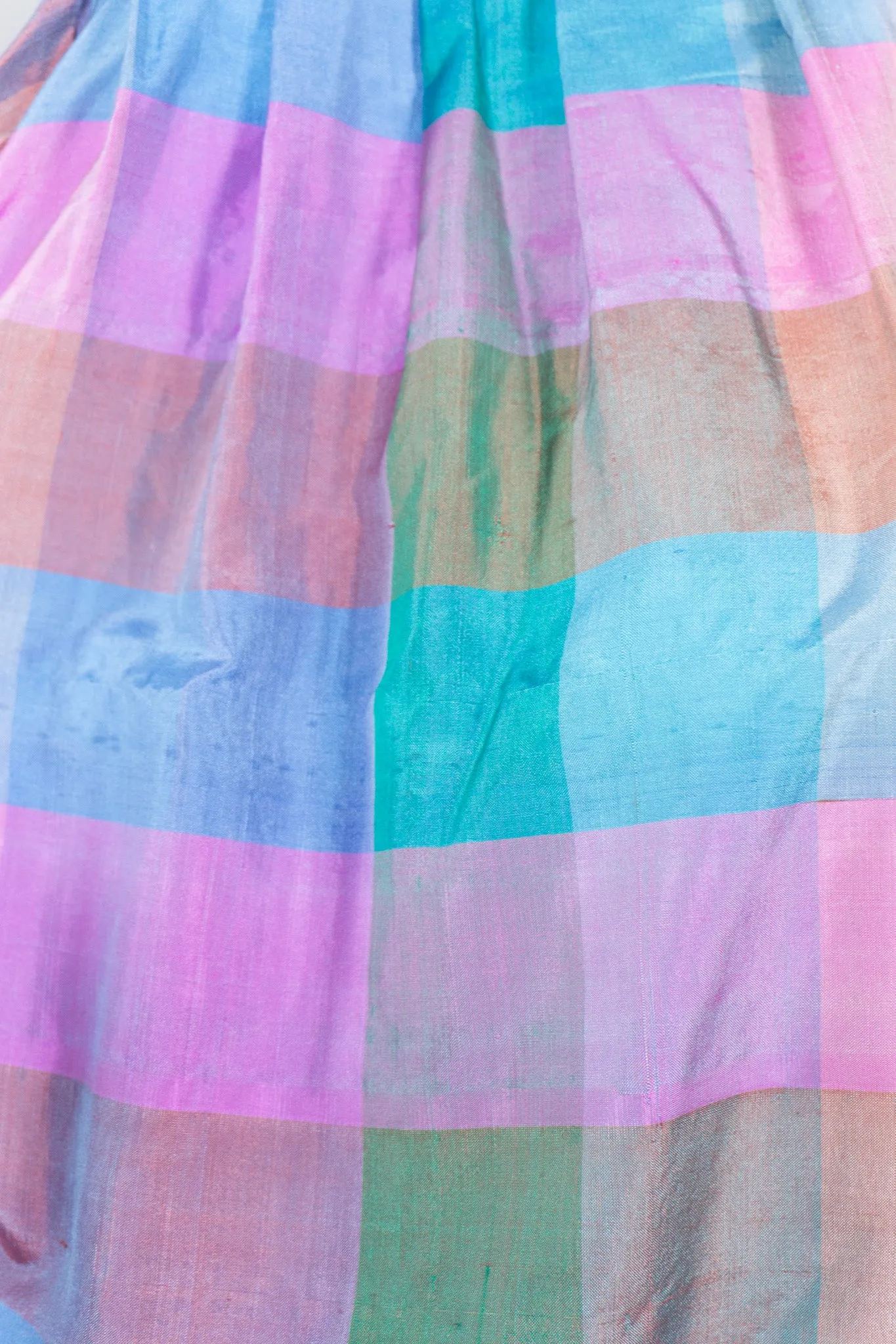 Iridescent Check Silk Kaftan