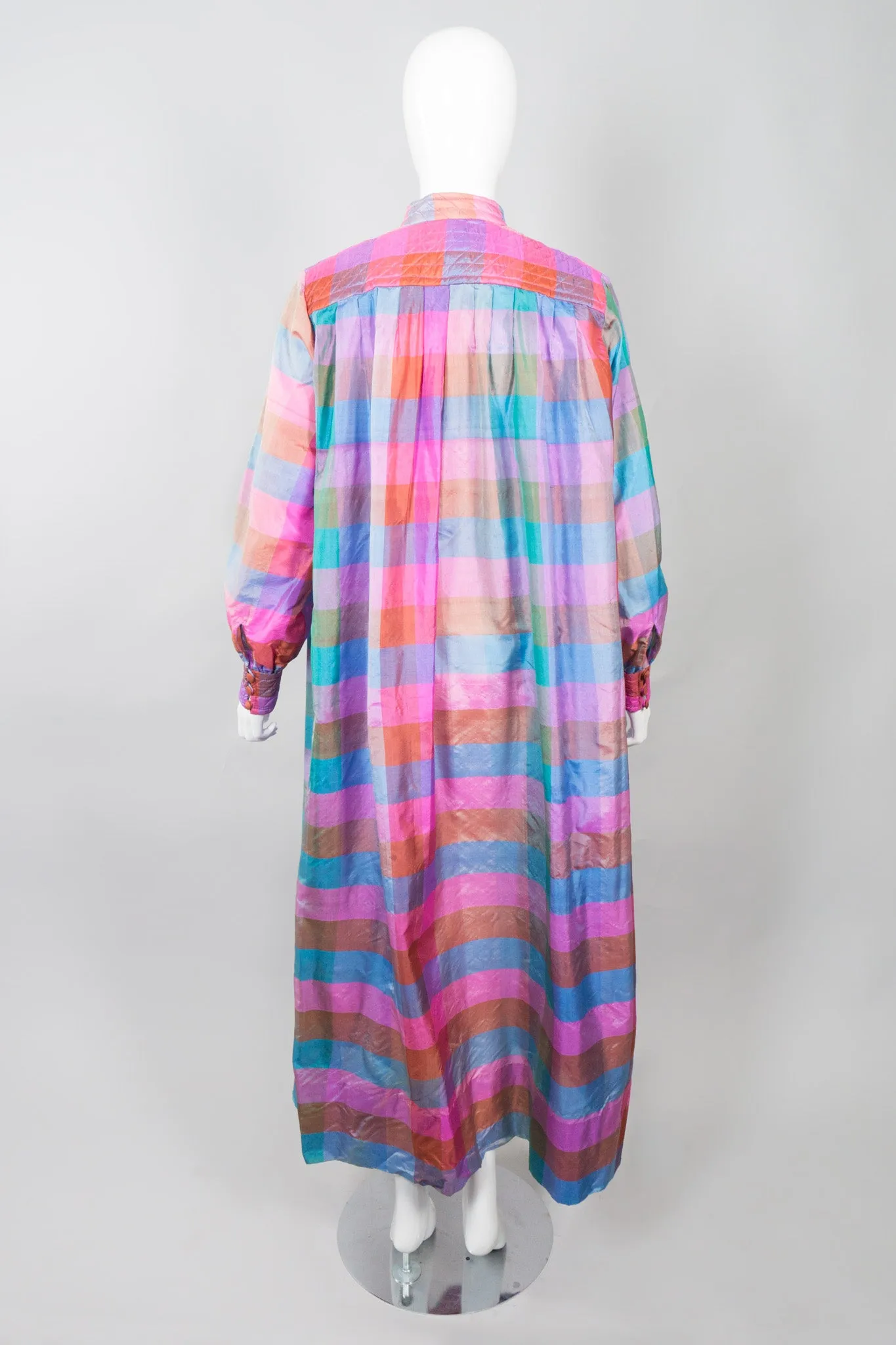 Iridescent Check Silk Kaftan