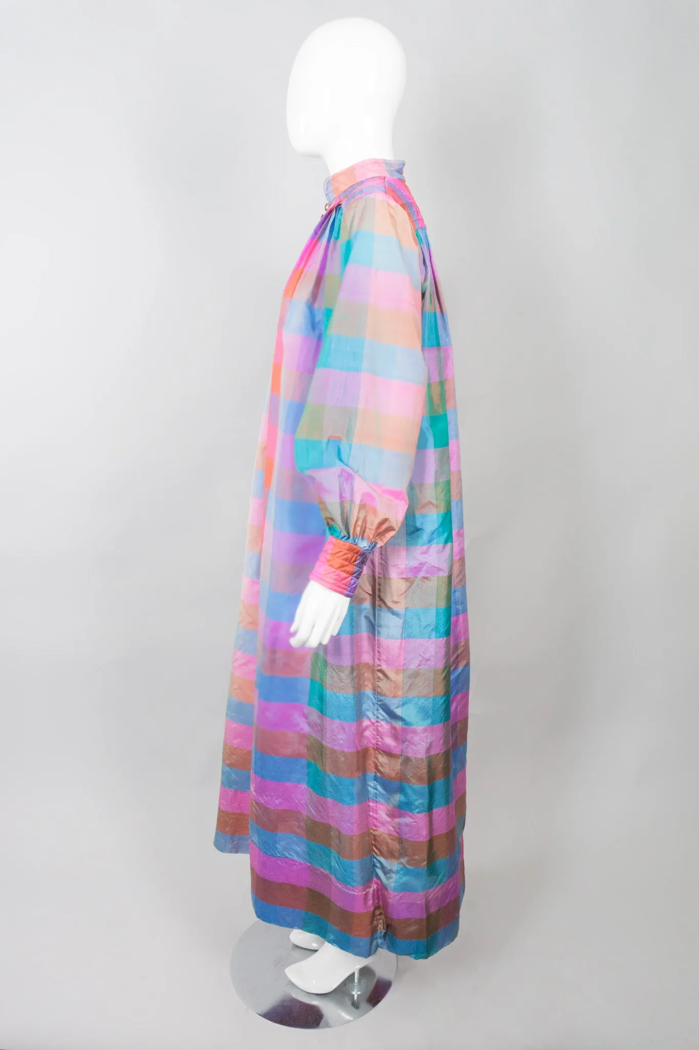 Iridescent Check Silk Kaftan